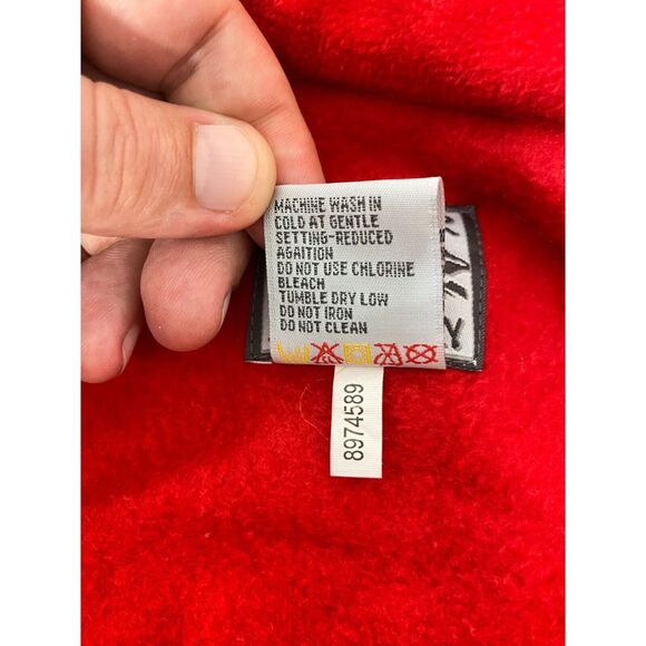 Outer Boundary Men’s Vest Jacket Black and Red Fleece B.S.L. Full Zip Size 3XL - Picture 14 of 14